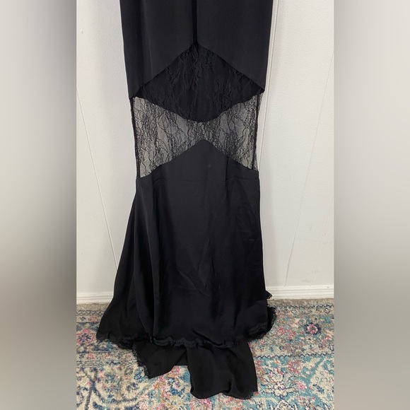 Stone Cold Fox Edwin Black Silk Slip Gown Size XS/S  Maxi Dress Elegant Silk - Picture 5 of 16